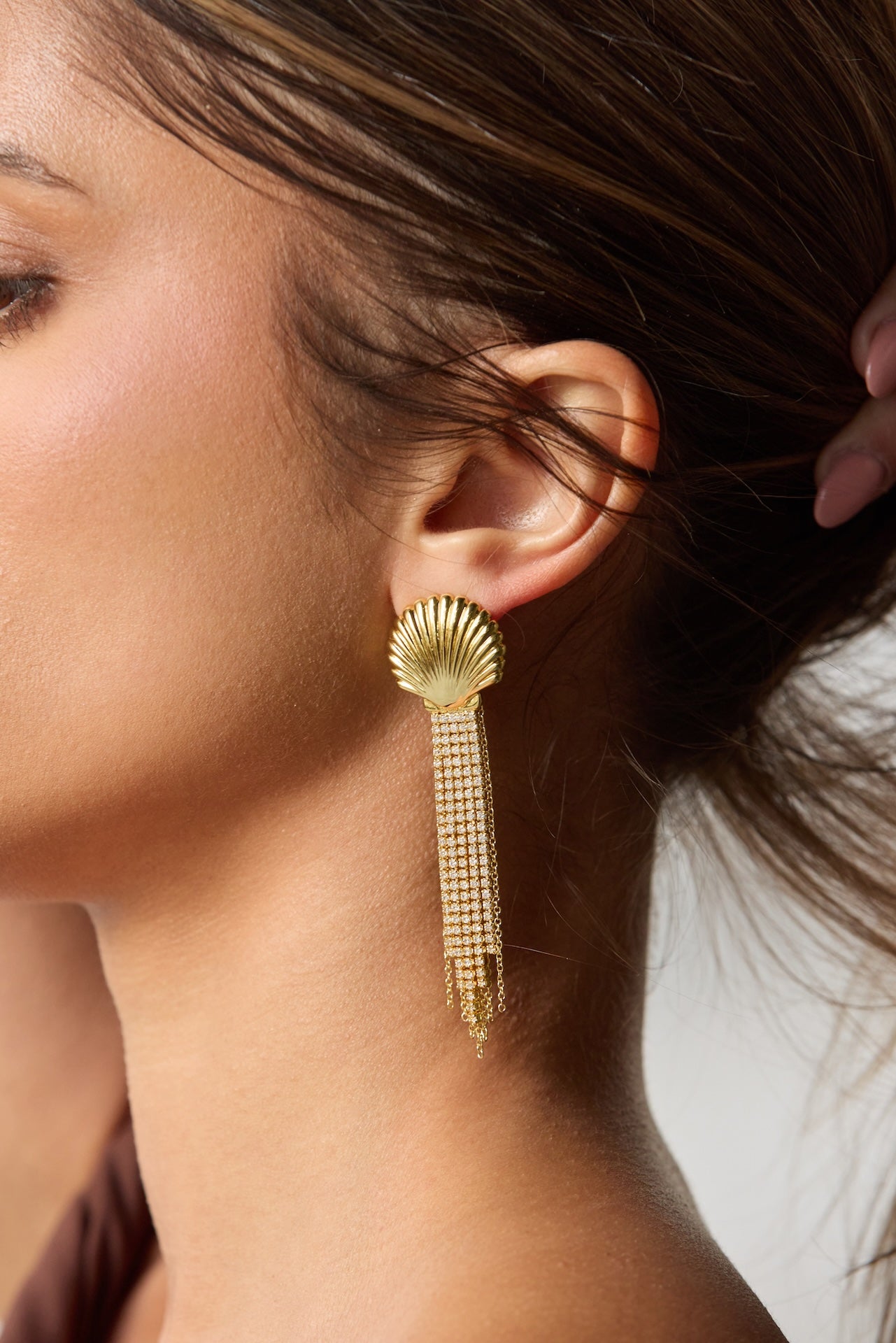 Scallop Shell Drops - Gold