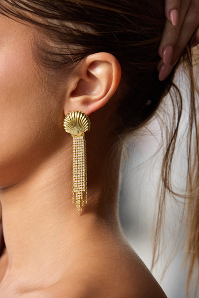 Scallop Shell Drops - Gold