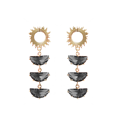 Crystal Supernova Studs - Smoke