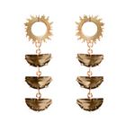 Crystal Supernova Studs -Brown