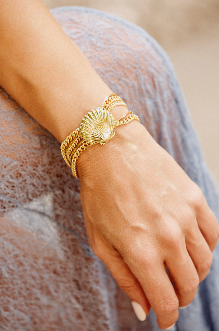 Scallop Shell Bracelet - Gold