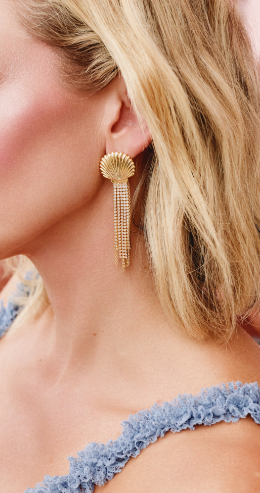 Scallop Shell Drops - Gold