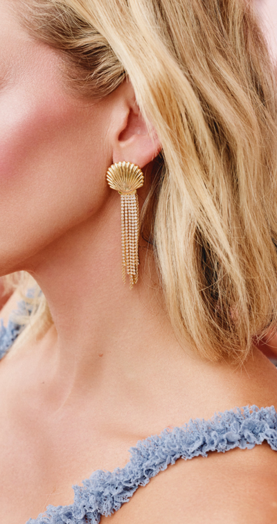 Scallop Shell Drops - Gold