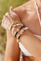 Mini Shell Stretch Bracelet - Black