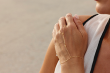 Dainty Marquise Hand Chain- Clear