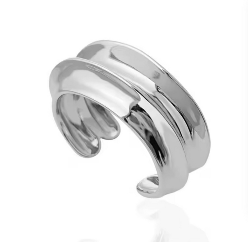 Double Statement Cuff - Silver