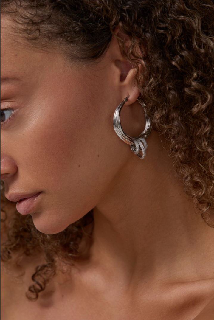 Molten Hoops - Rhodium
