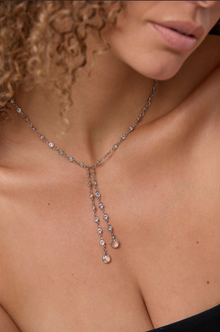 Silver Drips Lariat