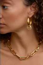Oblong Links Necklace- Gold