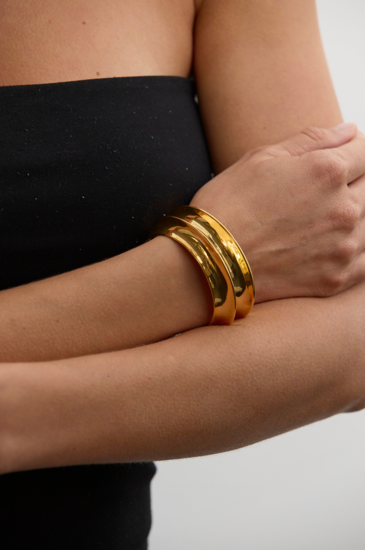 Double Statement Cuff - Gold