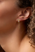 Chained Crystal Studs