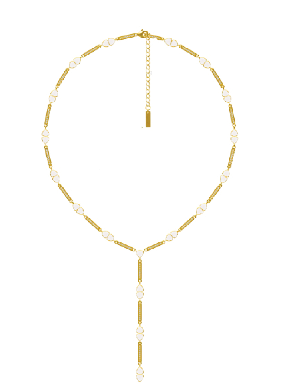 Mother of Pearl Gemstone Lariat