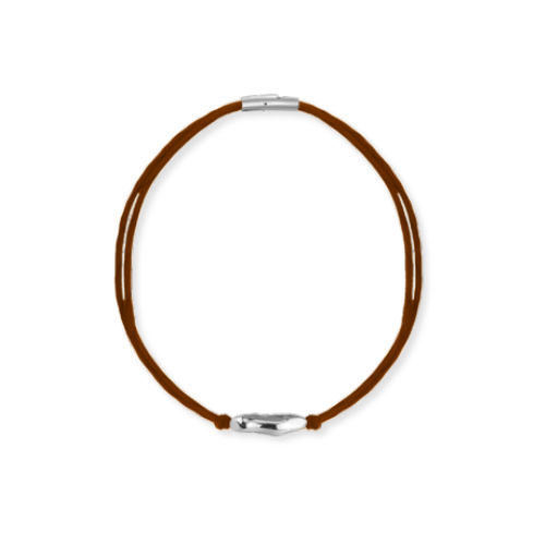 Molten Choker - Brown Silk Silver