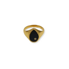 Teardrop Ring - Black