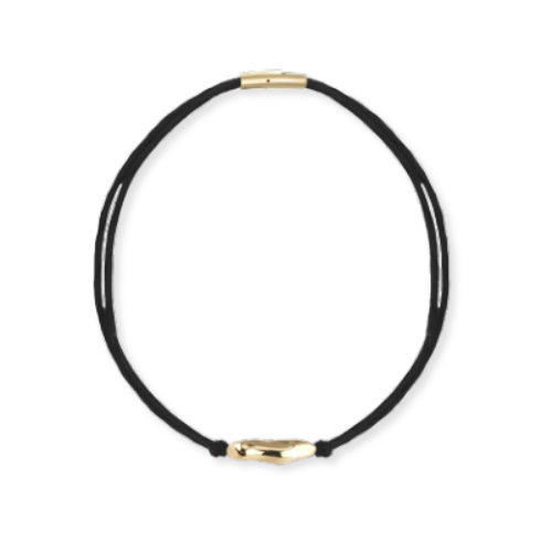 Molten Choker - Black Silk Gold