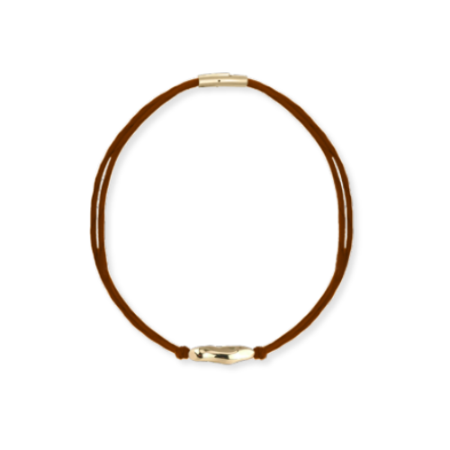 Molten Choker - Brown Silk Gold
