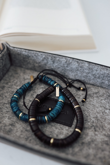 Men's Heishi Bracelet - Black