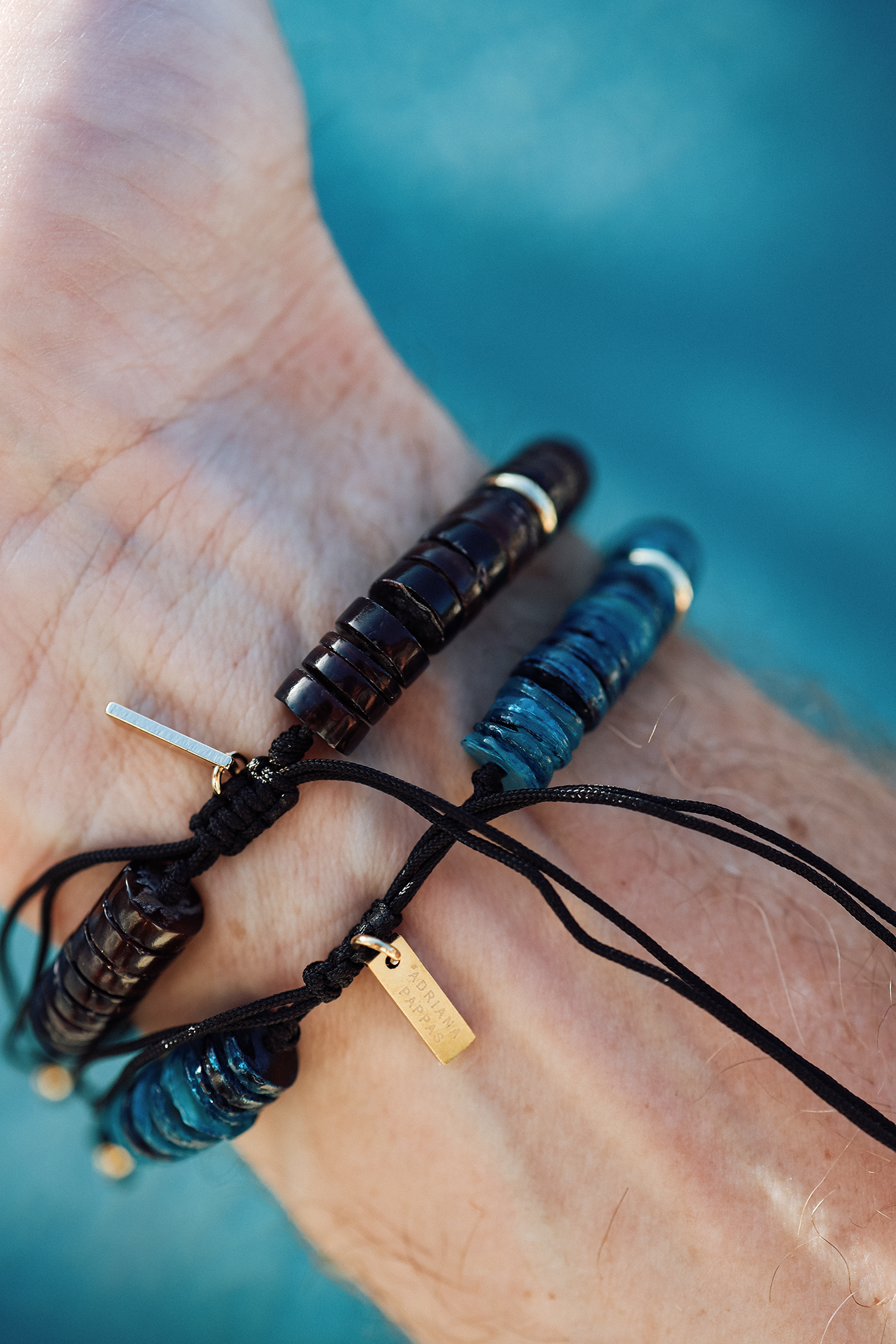 Men's Heishi Bracelet - Blue