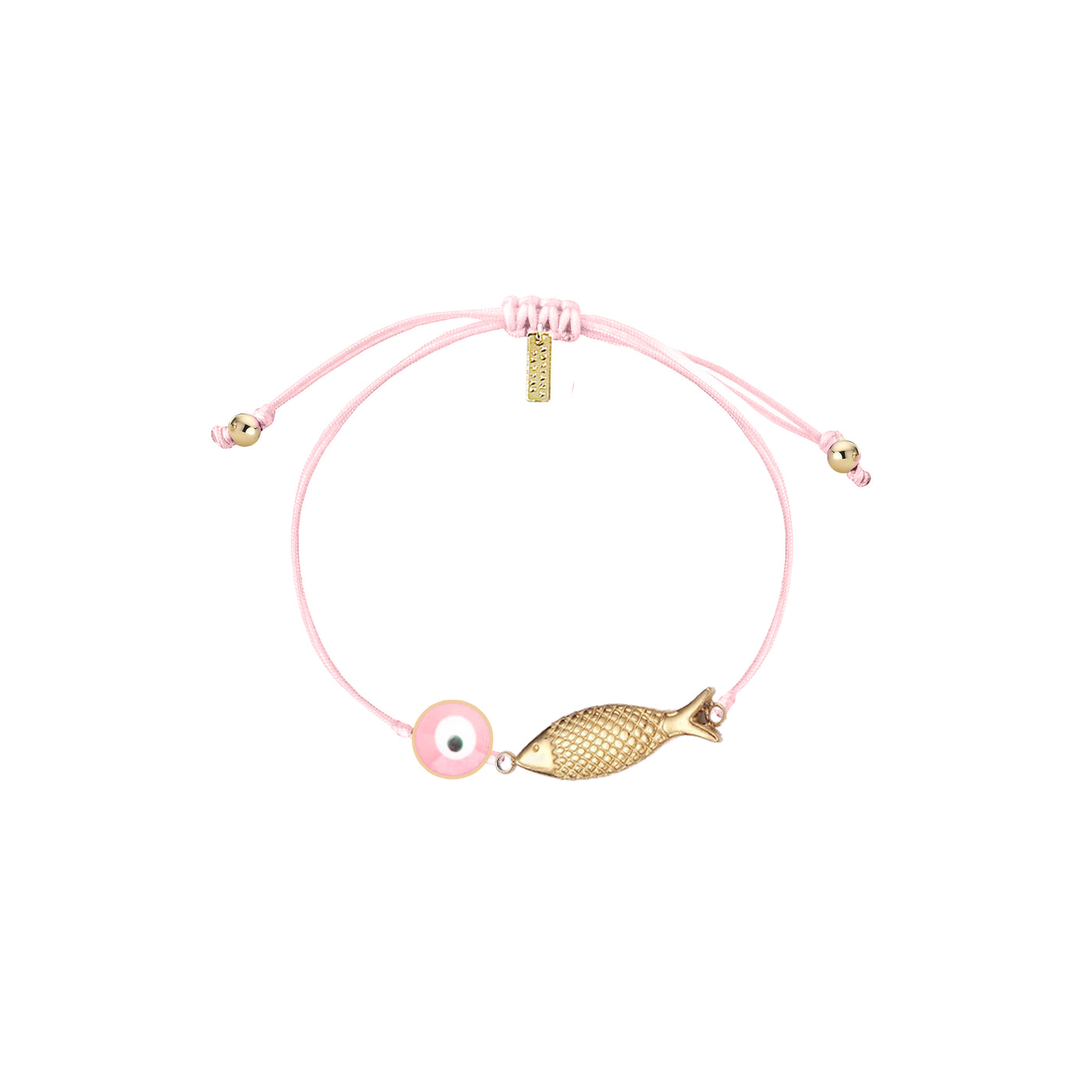 Fisheye Cord Bracelet - Pink