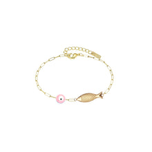 Fisheye Chain Bracelet - Pink