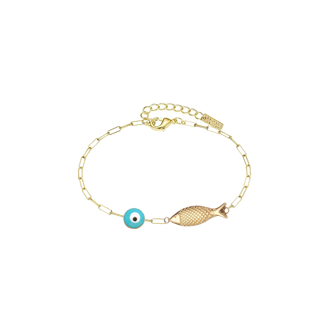 Fisheye Chain Bracelet - Turquoise