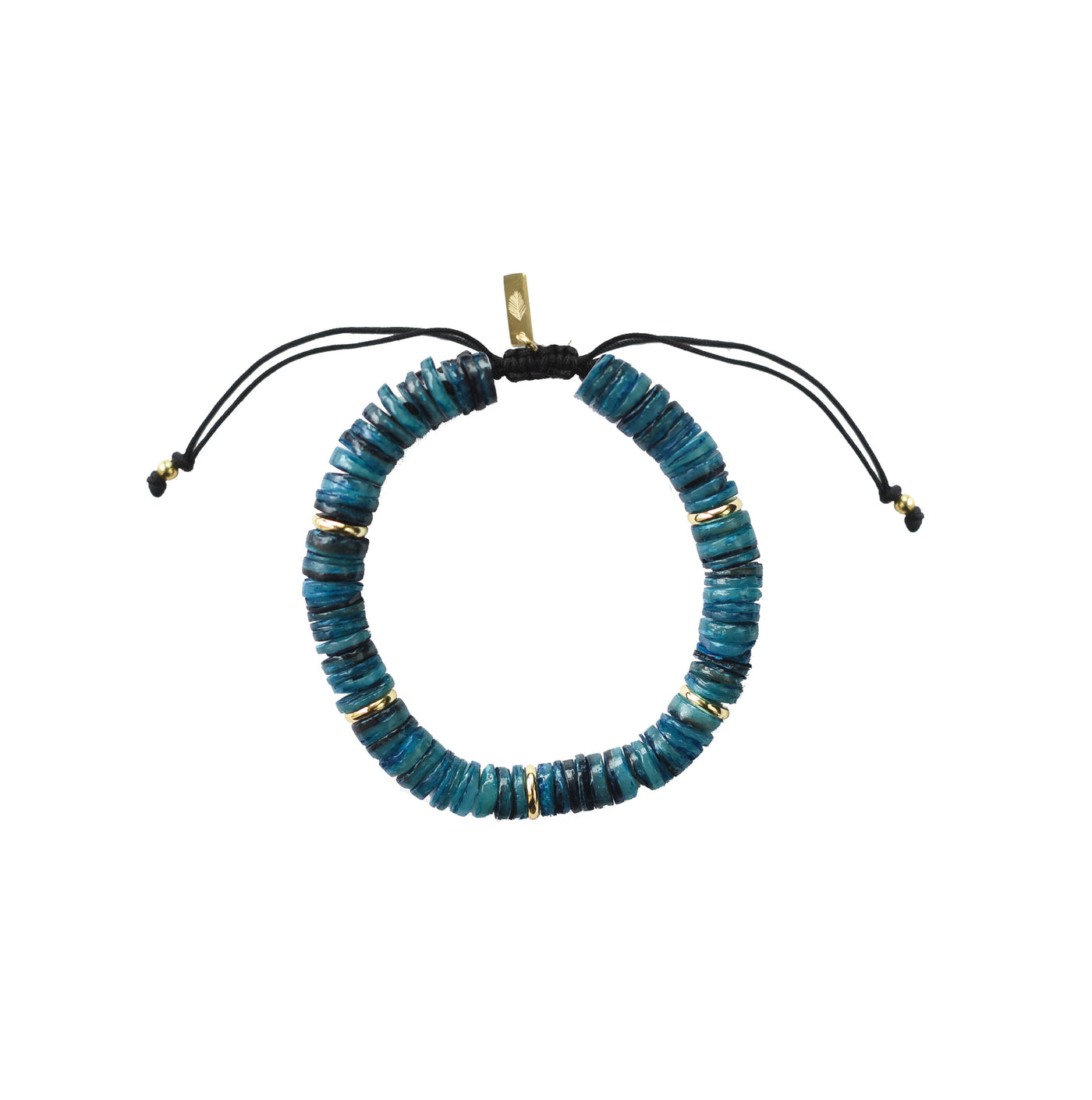 Men's Heishi Bracelet - Blue