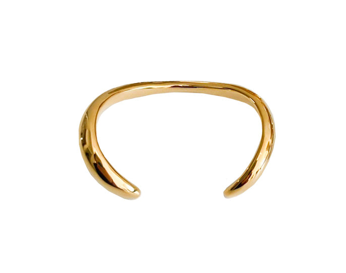 Metal Wave Cuff Gold