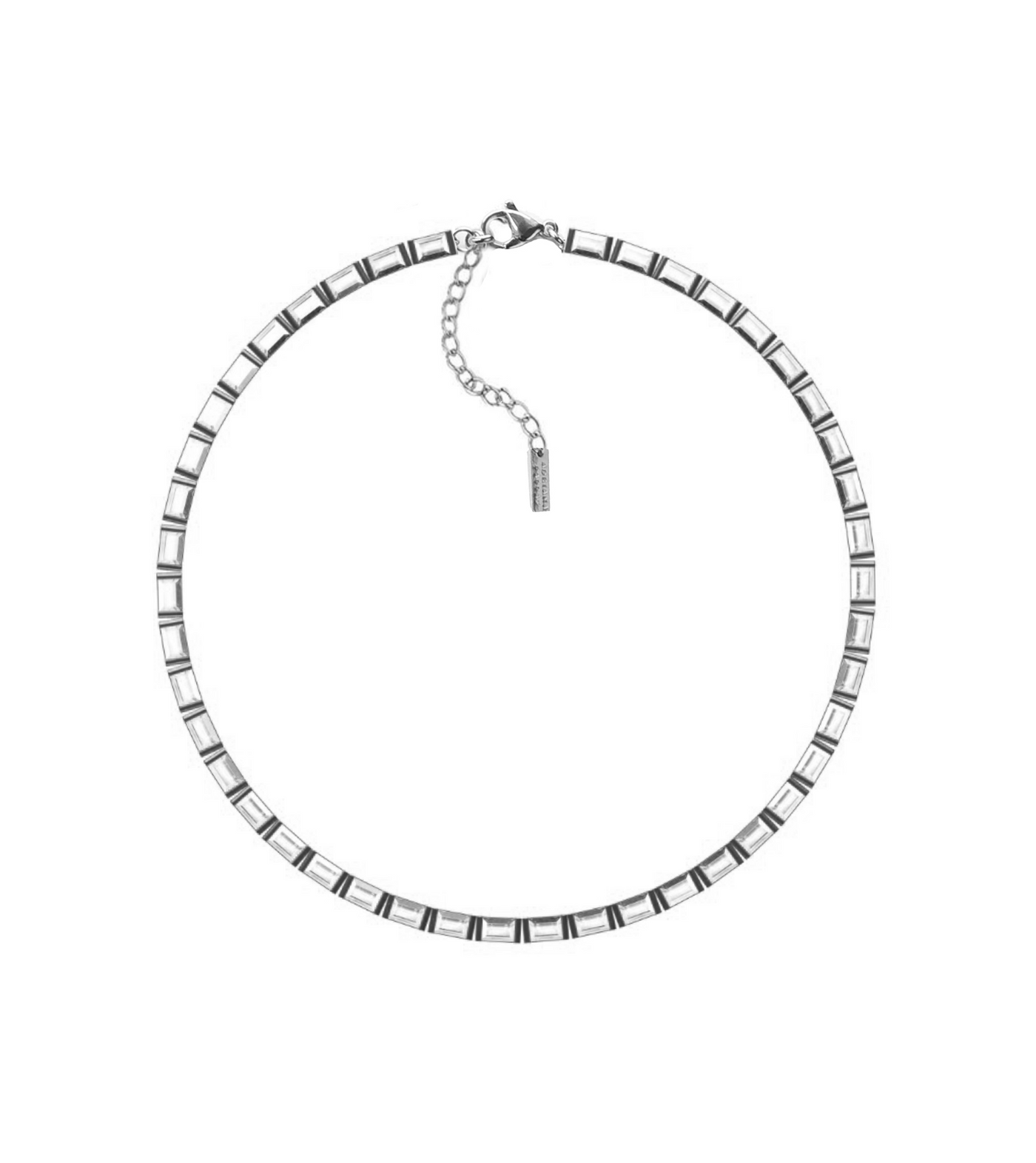 Rhodium Baguette Tennis Choker