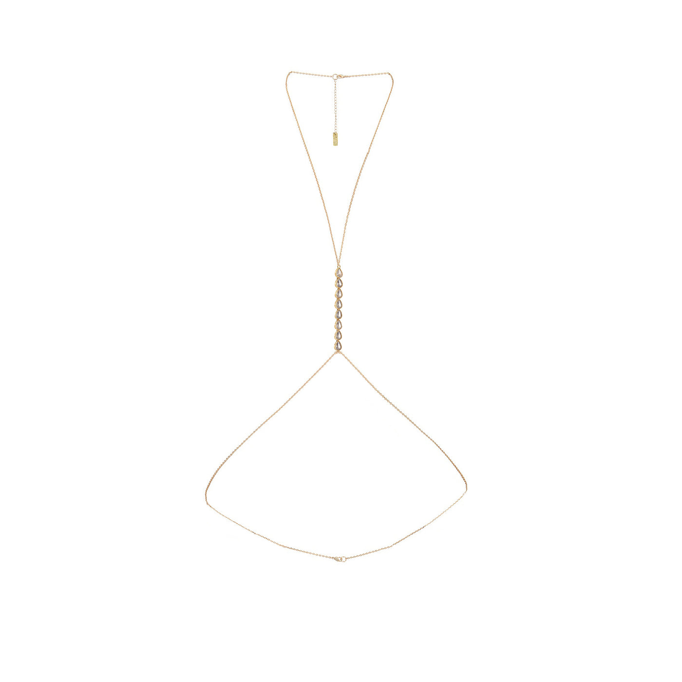 Crystal Rain Body Chain - Gold