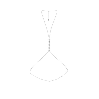 Crystal Rain Body Chain - Silver