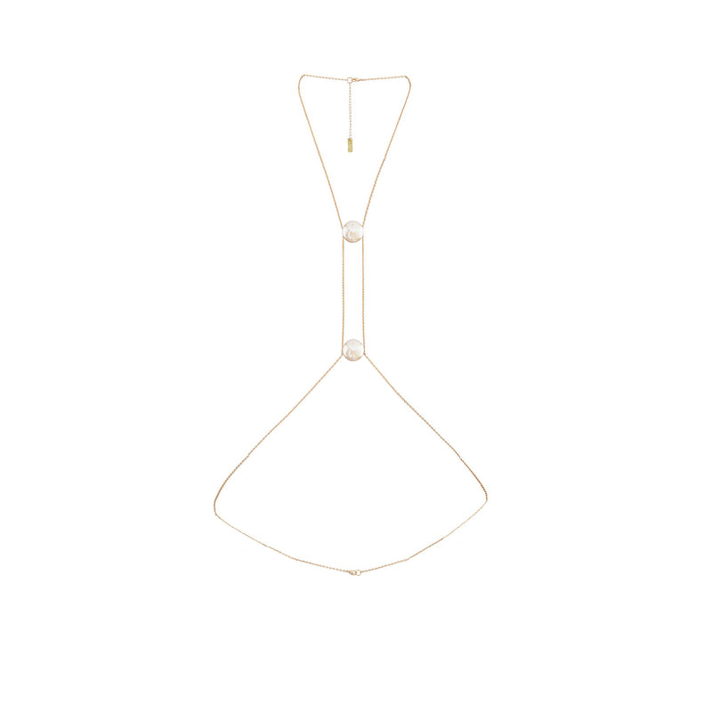 Coin Pearl Body Chain