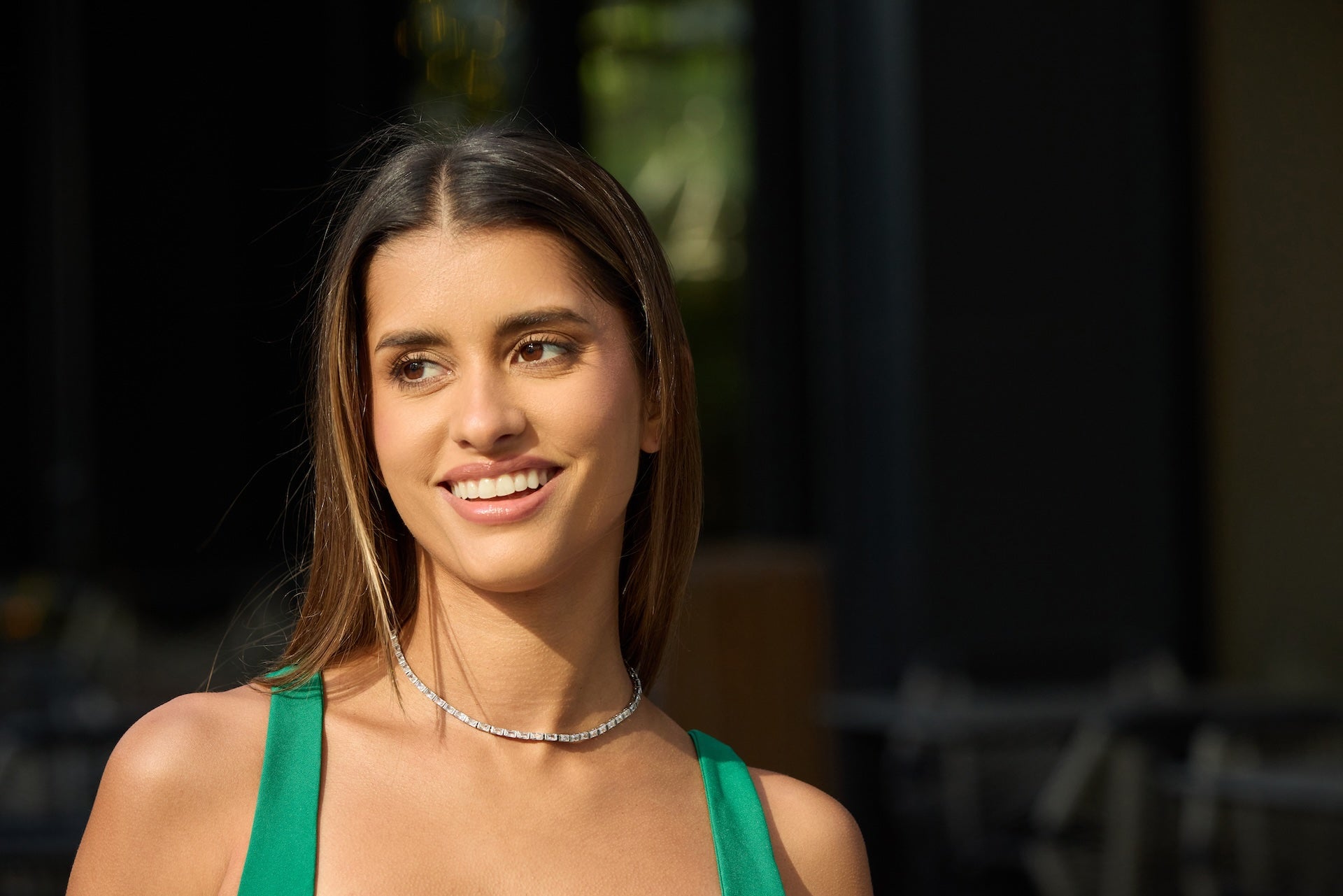 Rhodium Baguette Tennis Choker