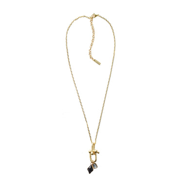 Selina Drop Necklace - Black