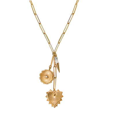Golden Rays Drop Necklace