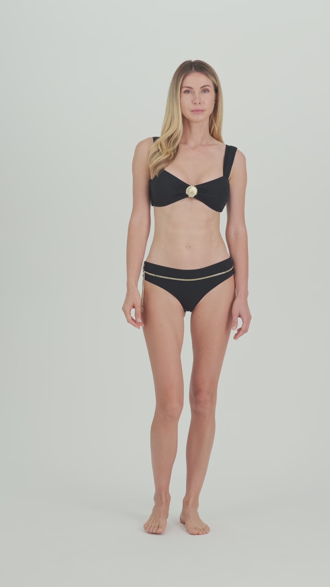 RIVIERA BOTTOMS WITH CHAIN BLACK