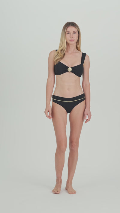 RIVIERA BOTTOMS WITH CHAIN BLACK