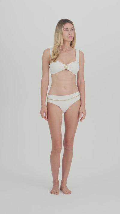 RIVIERA BOTTOMS WITH CHAIN OATMILK