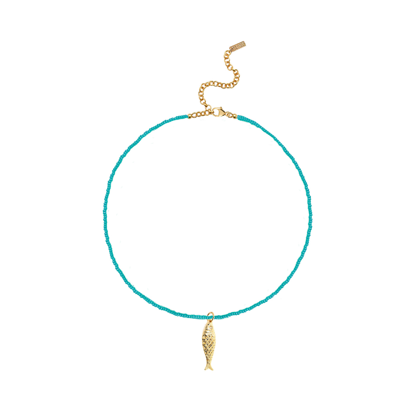 Lucky Fish Necklace - Turquoise