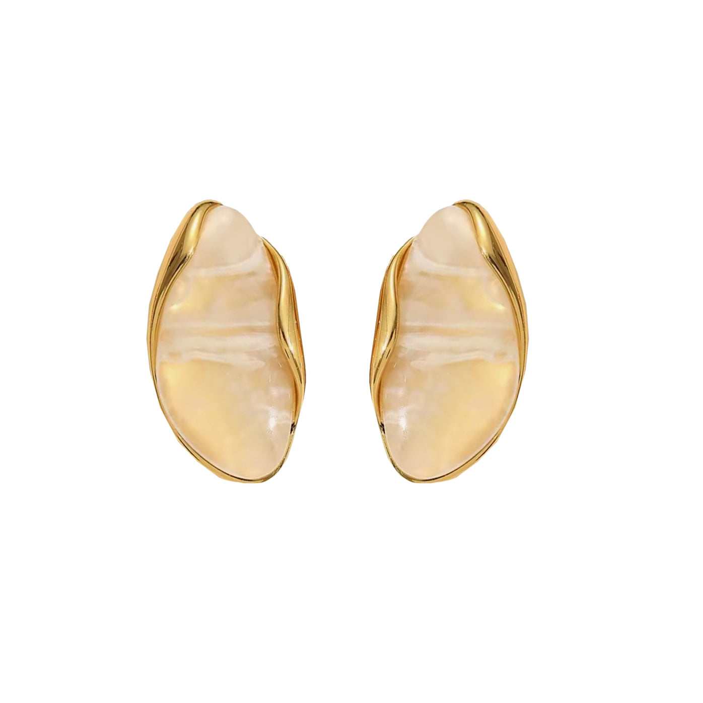Marbled Studs - White