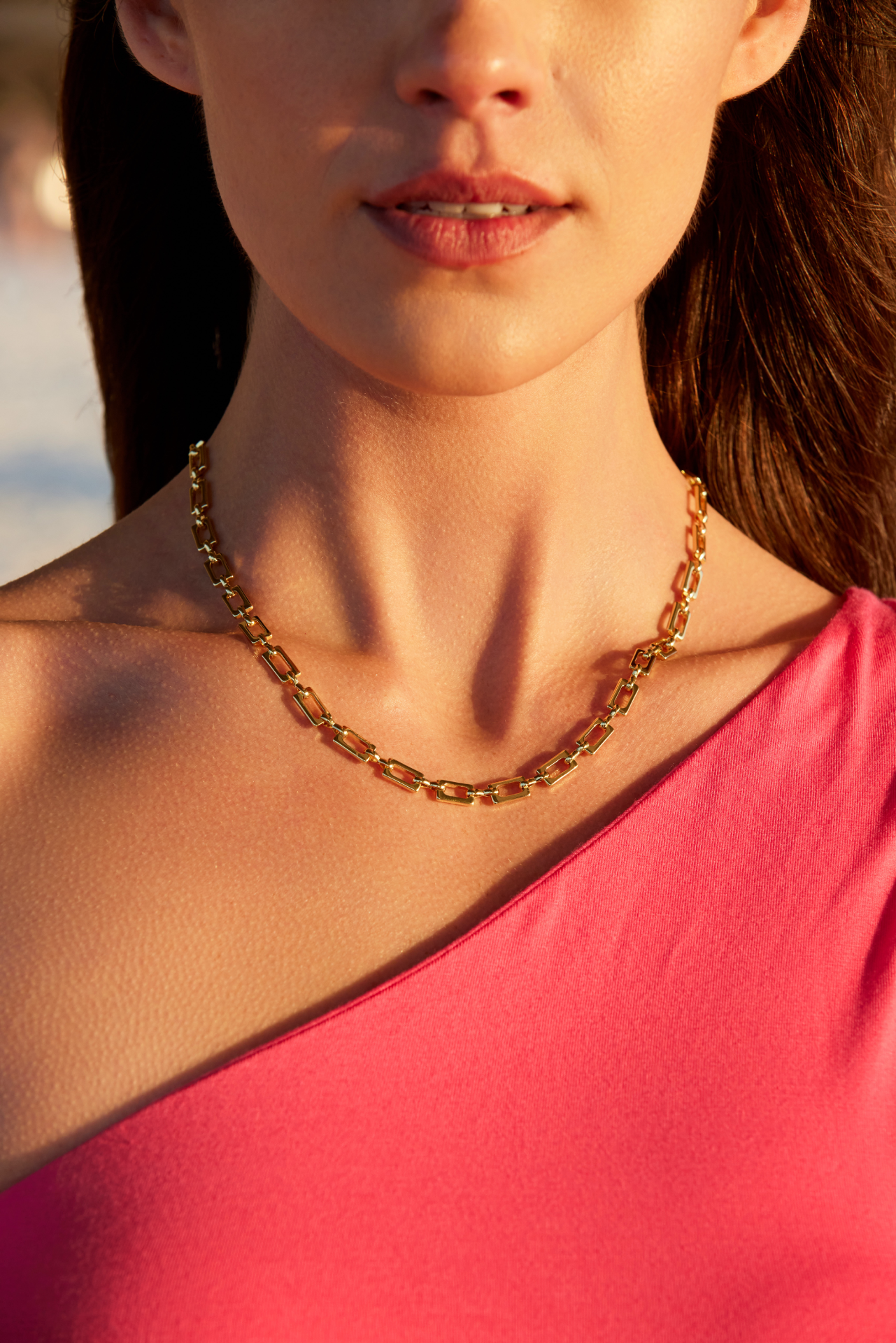 Rectangle Chain Necklace