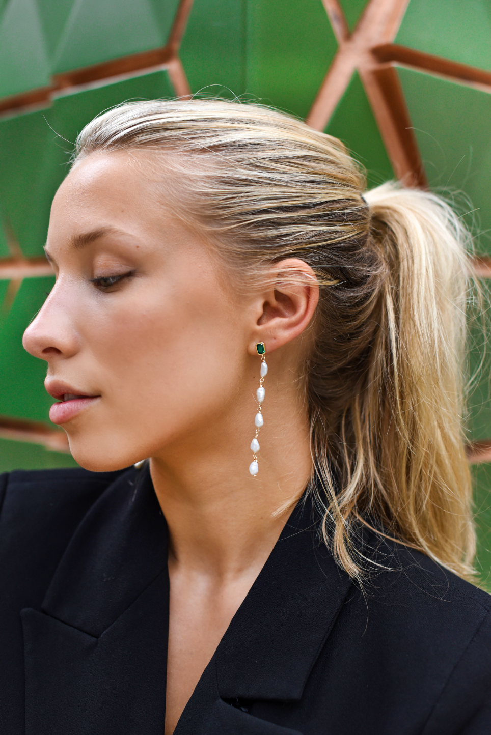 Keshi Pearl Drops - Green