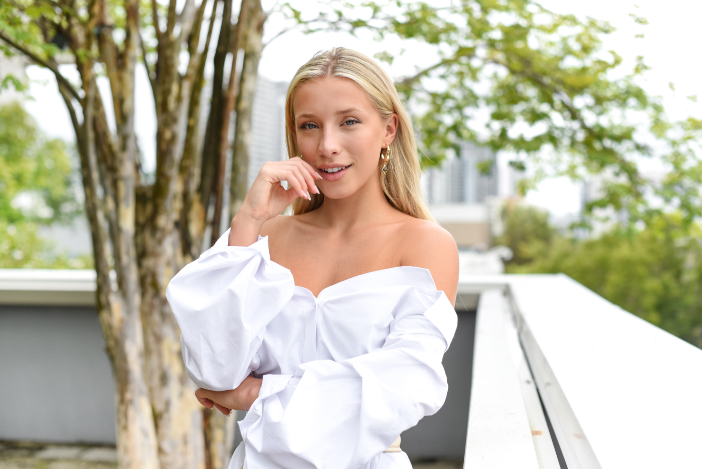 Glitzy Drip Hoops - Grey