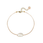 Mini Natural Shell 14k Gold Filled Chain Anklet on Colored Cord
