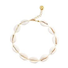 Mini Natural Shell Anklet on Colored Cord
