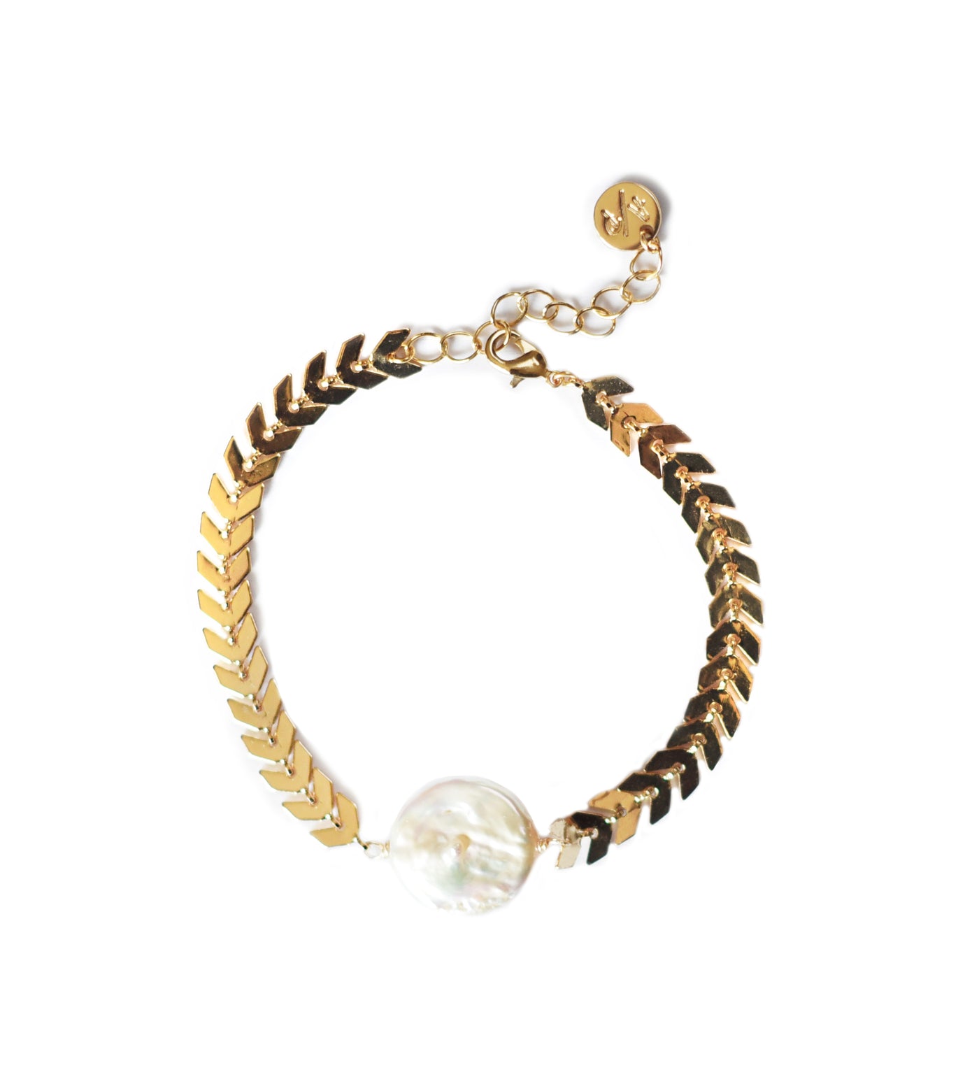 Chevron Pearl Bracelet