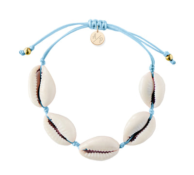 Natural Shell Adjustable Bracelet on Colored Cord