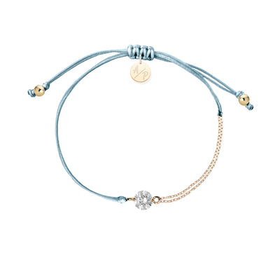 CZ Solitaire Bracelet on Colored Cord