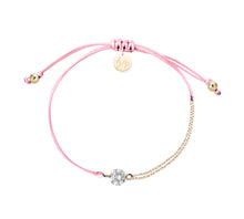 CZ Solitaire Bracelet on Colored Cord