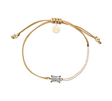 CZ Emerald Cut Bracelet on Colored Cord