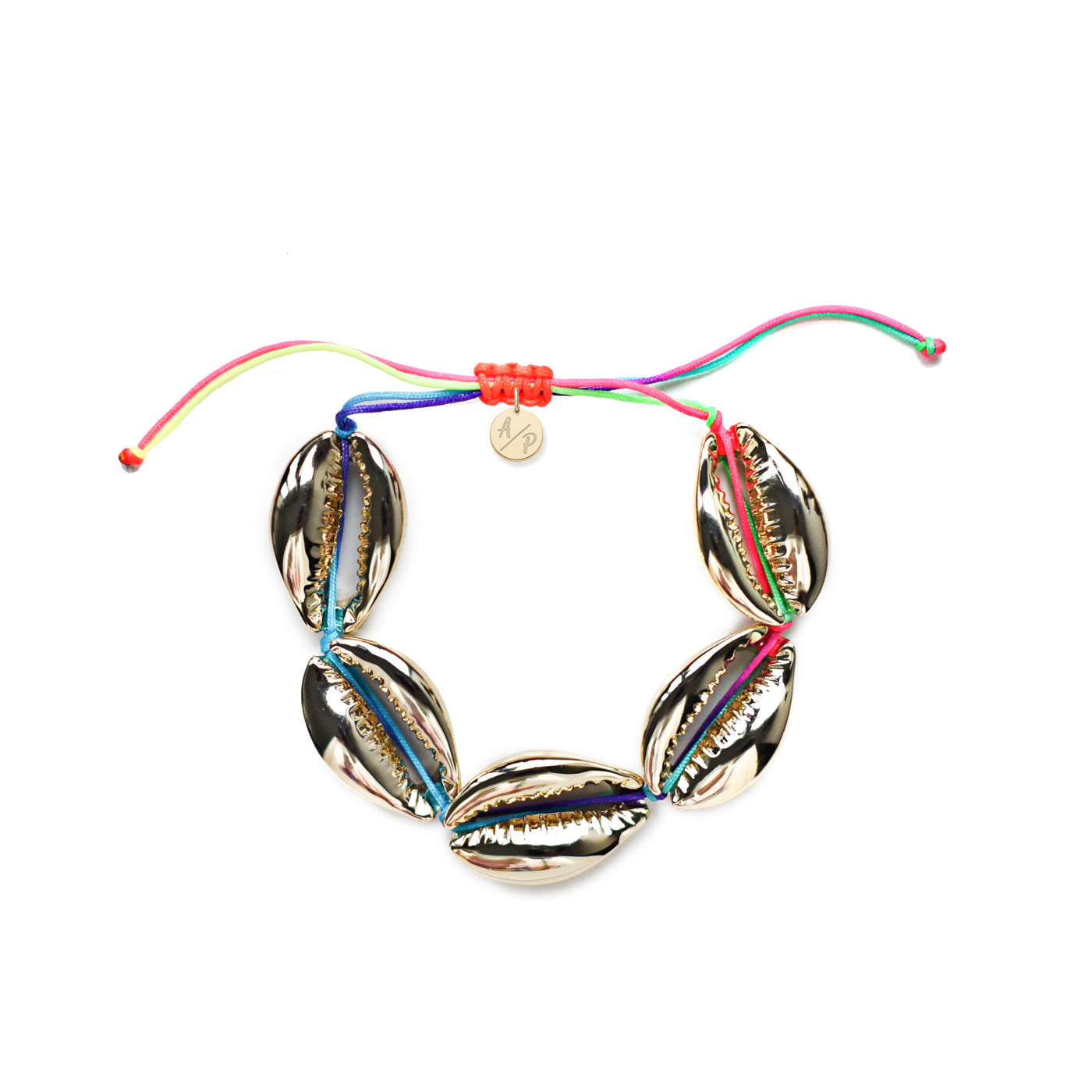 Sleek Shells Bracelet Rainbow - 14k Gold
